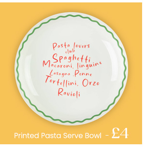 Printed Pasta Serve Bowl