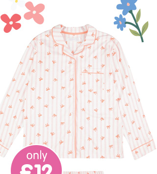 Women's Bow Pyjamas Sizes 8-22