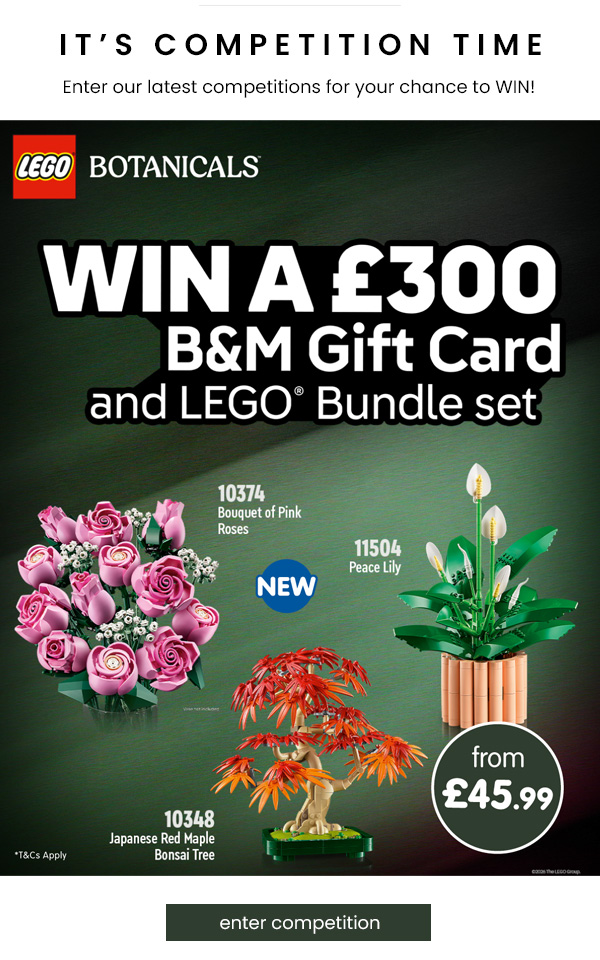 WIN a £300 B&M Gift Card, PLUS a LEGO Bundle! Competition