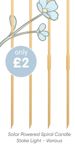 Solar Powered Spiral Candle Stake Light - Various