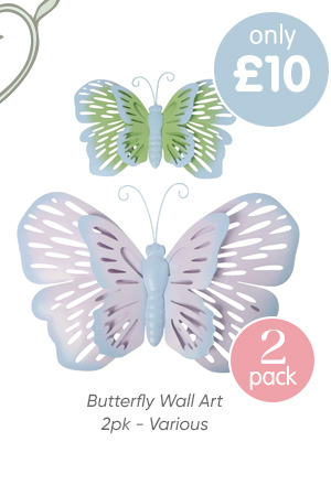 Butterfly Wall Art 2pk - Various