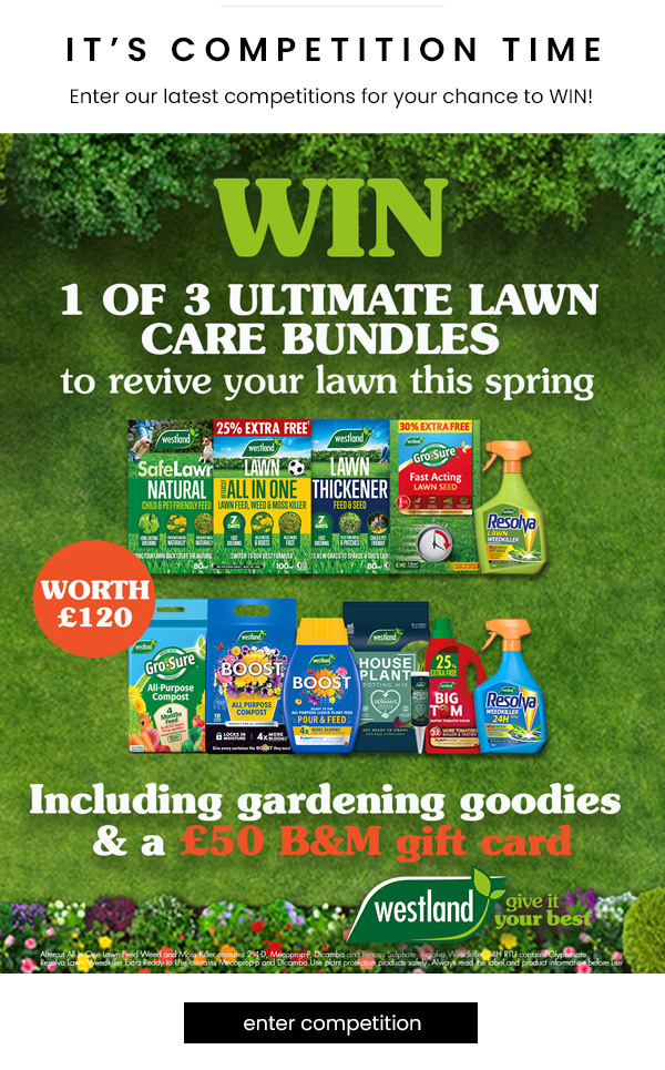 THREE Chances to WIN a Westland Lawn Care Bundle PLUS a B&M Gift Card Competition