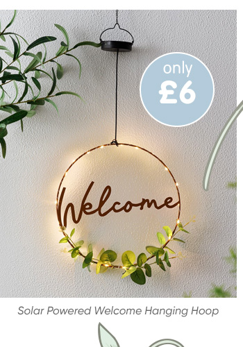 Solar Powered Welcome Hanging Hoop