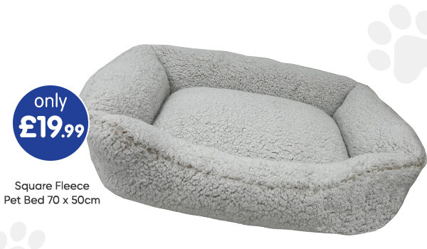 Square Fleece Pet Bed 70 x 50cm