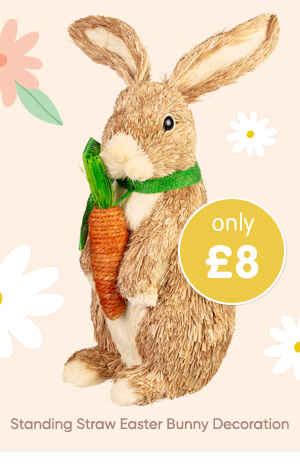Standing Straw Easter Bunny Decoration
