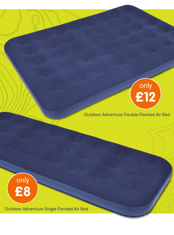 Outdoor Adventure Flocked Air Bed