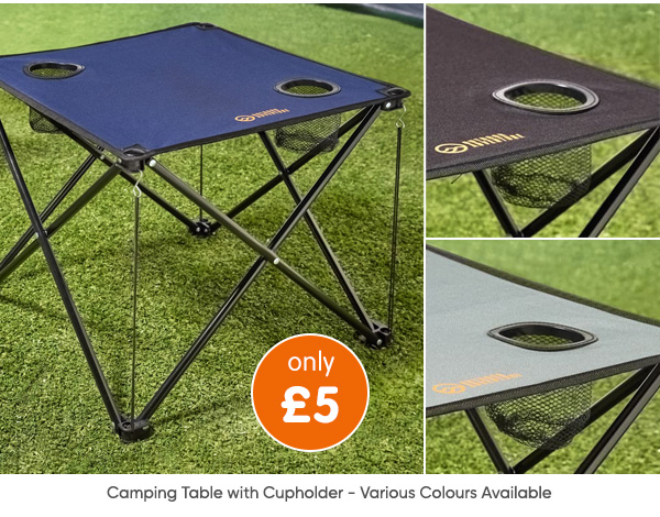 Camping Table with Cupholder - Various Colours Available