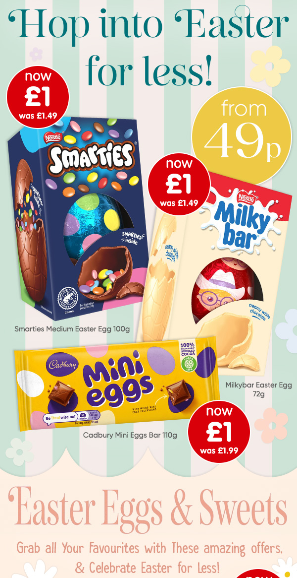 Easter Eggs & Sweets at B&M