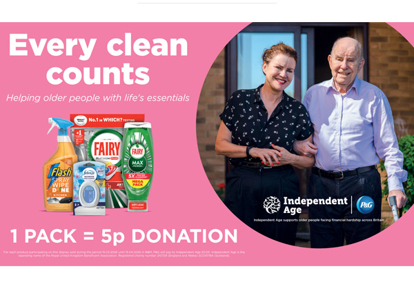 B&M, P&G and Independent Age Proud to Relaunch Partnership with National Fundraising Campaign