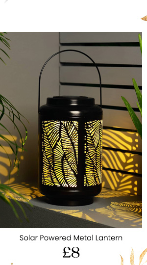 Solar Powered Metal Lantern