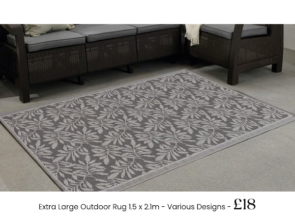 Extra Large Outdoor Rug 1.5 x 2.1m