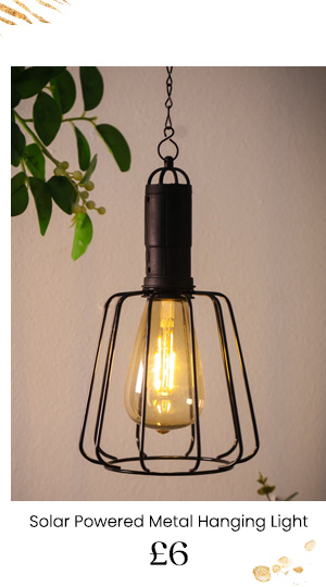 Solar Powered Metal Hanging Light