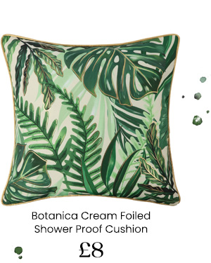 Botanica Cream Foiled Shower Proof Cushion