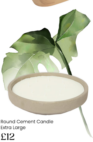 Round Cement Candle - Extra Large