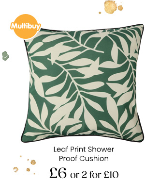 Leaf Print Shower Proof Cushion