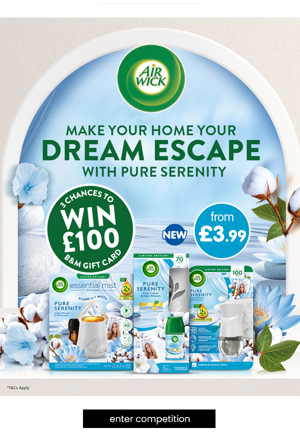 THREE Chances To WIN a £100 B&M Gift Card, Courtesy of Air Wick Competition
