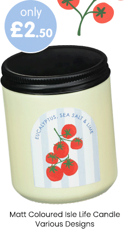 Matt Coloured Isle Life Candle - Various