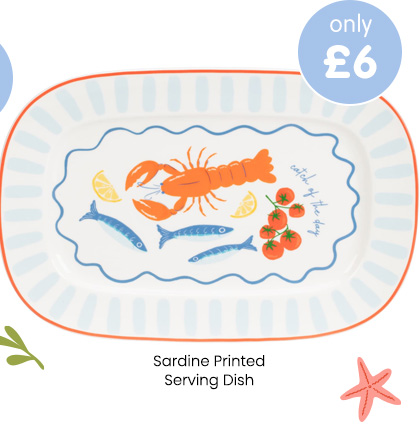 Sardine Printed Serving Dish