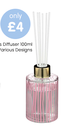Striped Glass Diffuser 100ml - Various