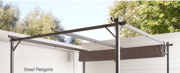 Steel Pergola 2.9m x 2.9m x 2.2m