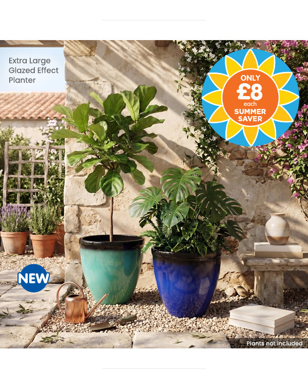 Extra Large Glazed Effect Planter - Various