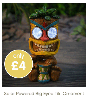 Solar Powered Big Eyed Tiki Ornament - Various