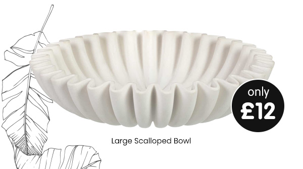Large Scalloped Bowl