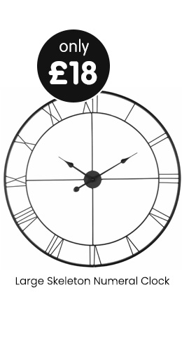 Large Skeleton Numeral Clock