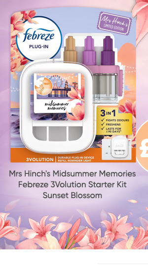 Mrs Hinch's Midsummer Memories - Febreze 3Volution Starter Kit - Sunset Blossom