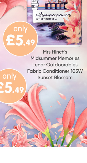 Mrs Hinch's Midsummer Memories - Lenor Outdoorables Fabric Conditioner 105W - Sunset Blossom