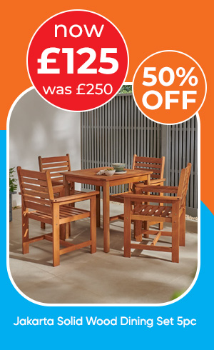 Jakarta Solid Wood Dining Set 5pc