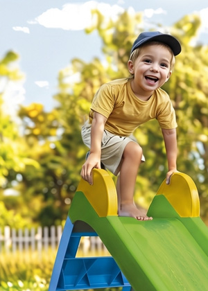 Outdoor Slide with Water Jet