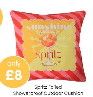 Spritz Foiled Showerproof Outdoor Cushion
