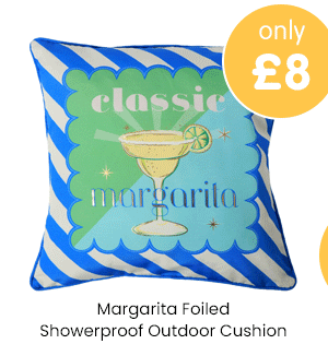 Margarita Foiled Showerproof Outdoor Cushion