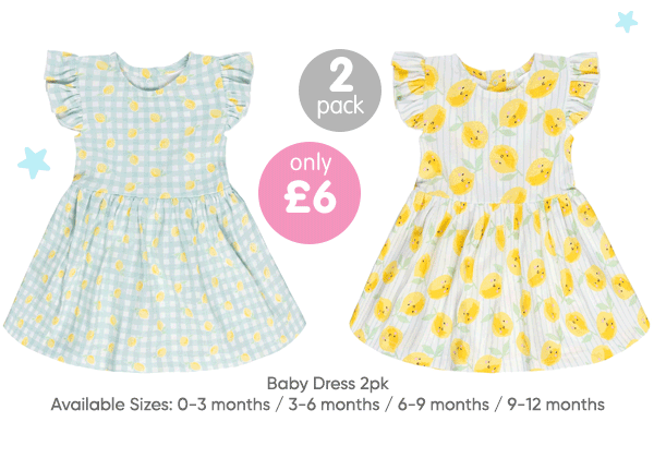 Baby Dress 2pk - Various Designs and Sizes Available