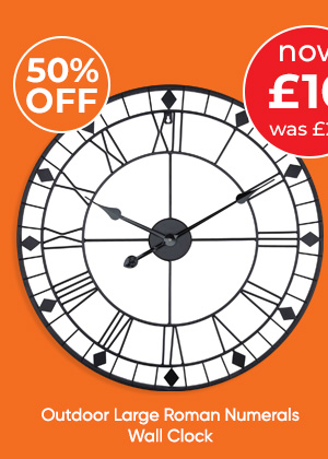 Outdoor Large Roman Numerals Wall Clock