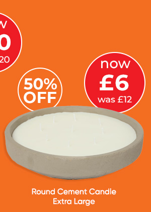 Round Cement Candle - Extra Large