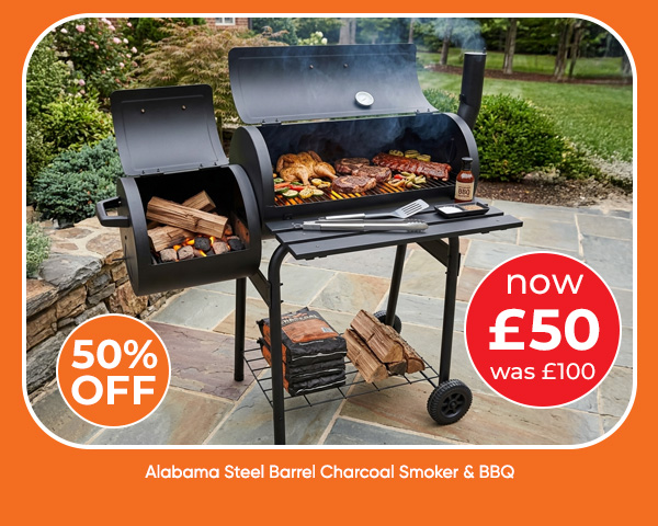Alabama Steel Barrel Charcoal Smoker & BBQ