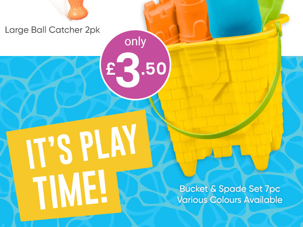 Bucket & Spade Set 7pc - Various Colours Available