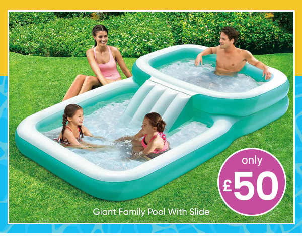 Giant Family Pool With Slide
