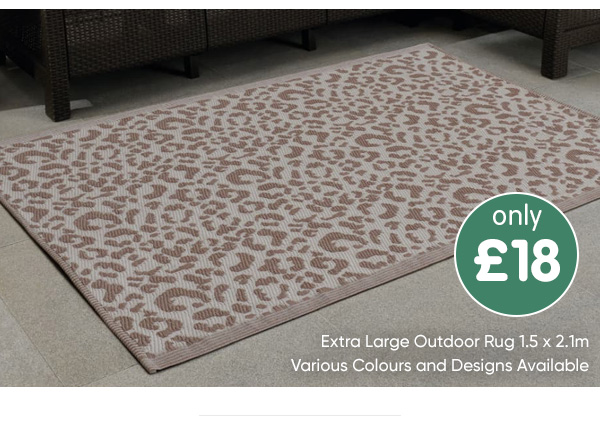 Extra Large Outdoor Rug 1.5 x 2.1m