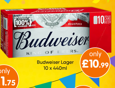 Budweiser Lager 10 x 440ml