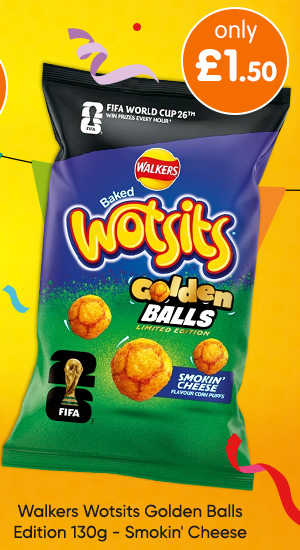 Walkers Wotsits Golden Balls Edition 130g - Smokin' Cheese