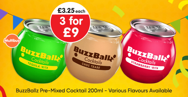 BuzzBallz Pre-Mixed Cocktail 200ml - Various Flavours Available