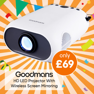 Goodmans HD LED Projector With Wireless Screen Mirroring