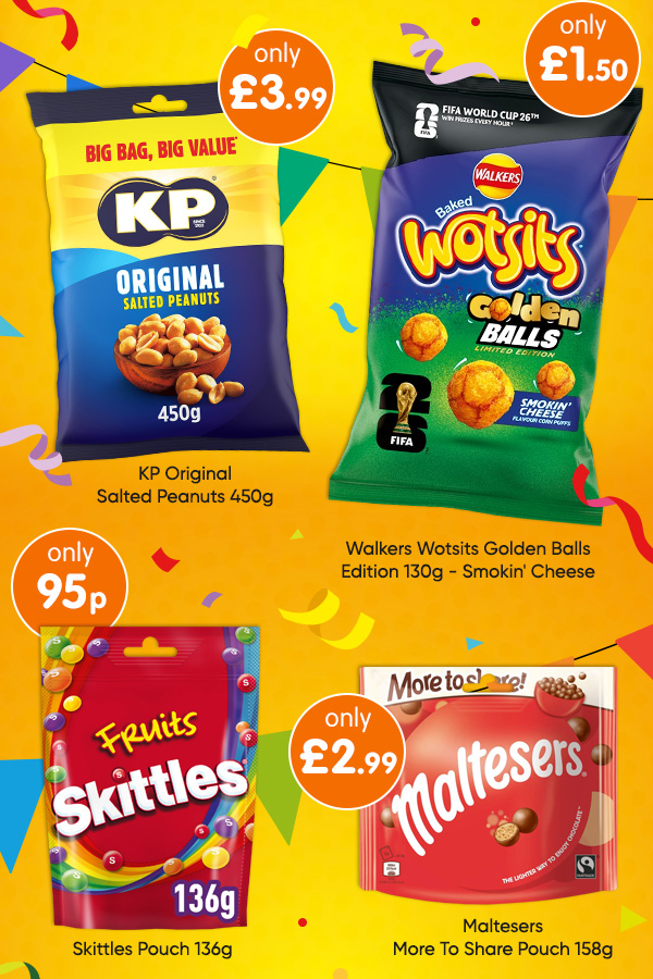 Get Match Ready Food & Drink at B&M