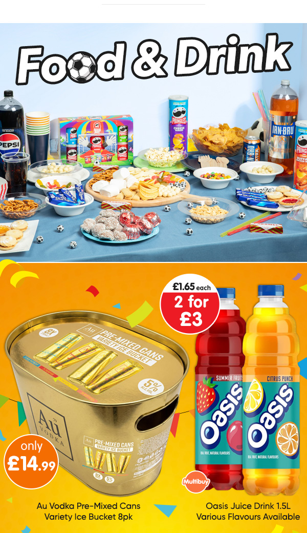 Get Match Ready Food & Drink at B&M
