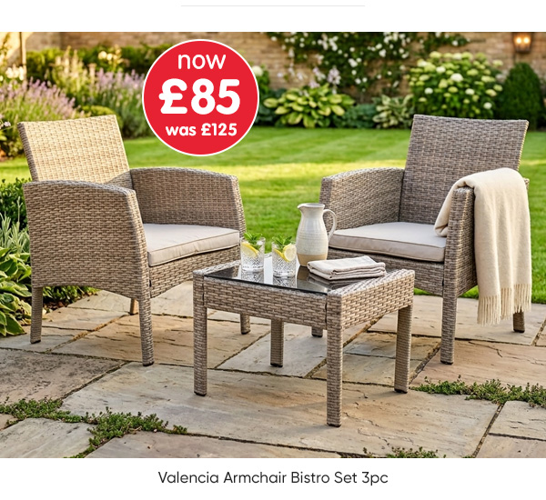 Valencia Armchair Bistro Set 3pc