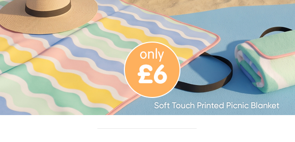 Soft Touch Printed Picnic Blanket