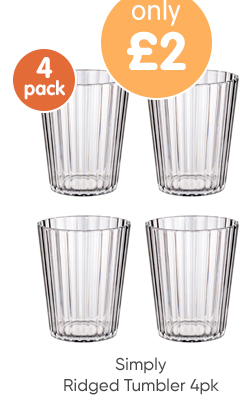 Simply Ridged Tumbler 4pk
